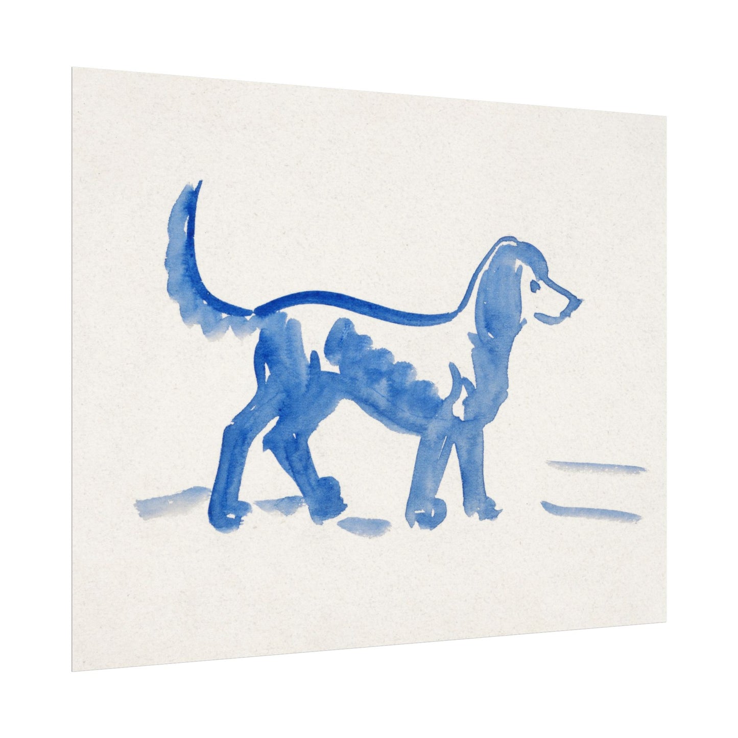 Watercolor Dog Poster - Textured Art for Pet Lovers