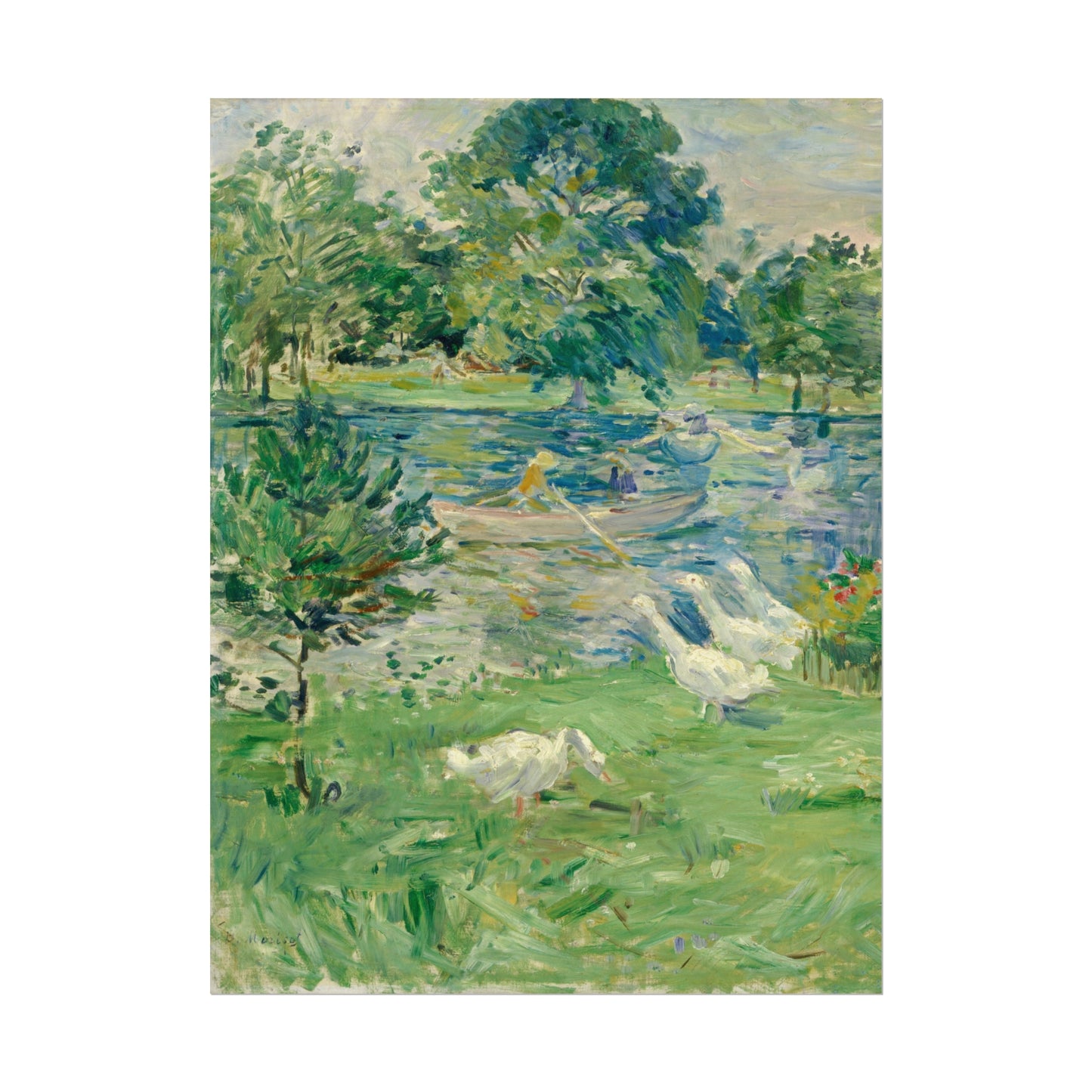 Girl in a Boat with Geese