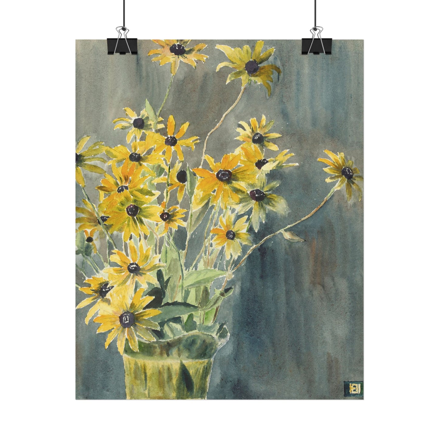 Vase with Black-Eyed Susans