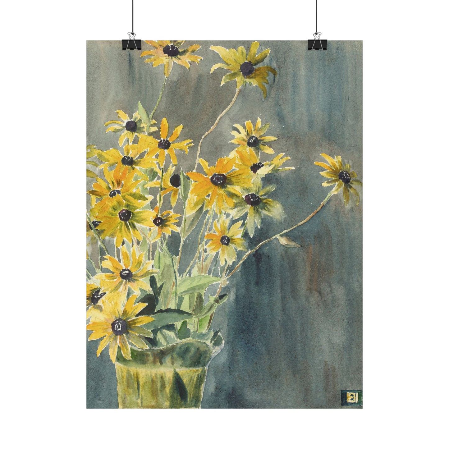 Vase with Black-Eyed Susans