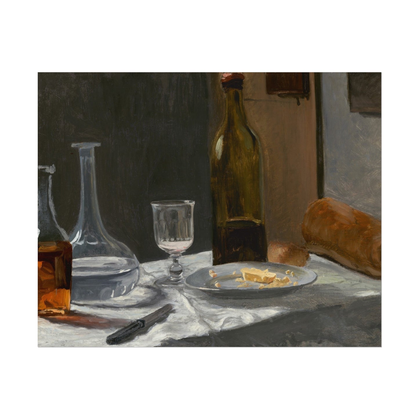 Wine and Bread Still Life