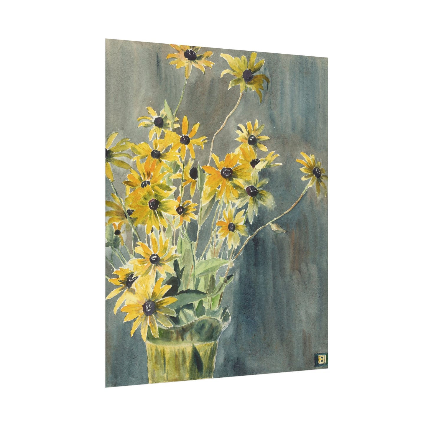 Vase with Black-Eyed Susans