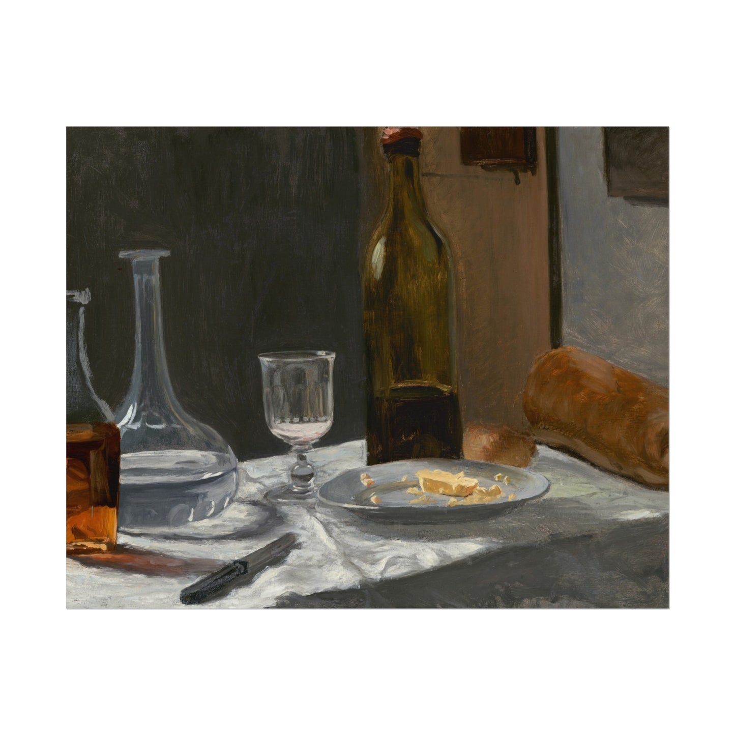 Wine and Bread Still Life