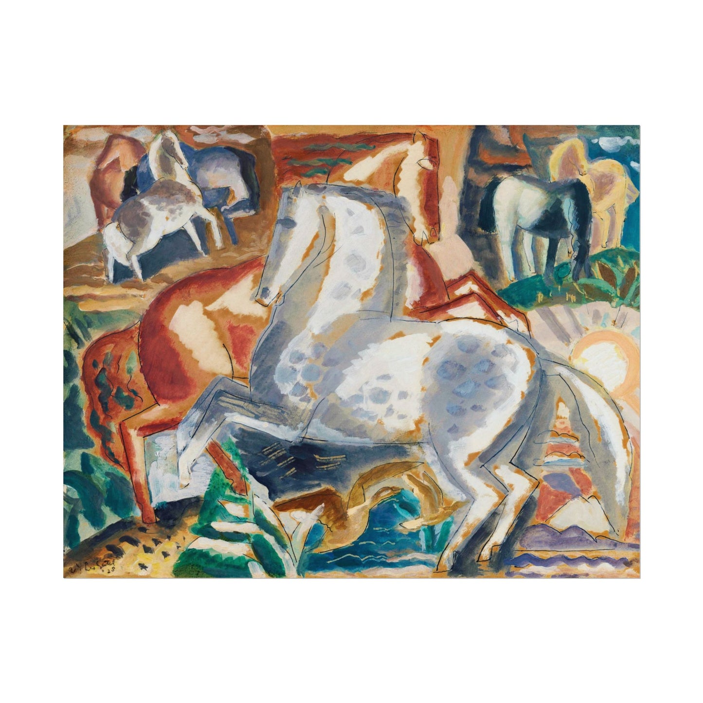 Horses in Landscape