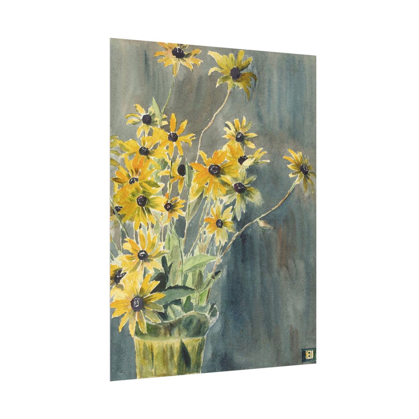 Vase with Black-Eyed Susans