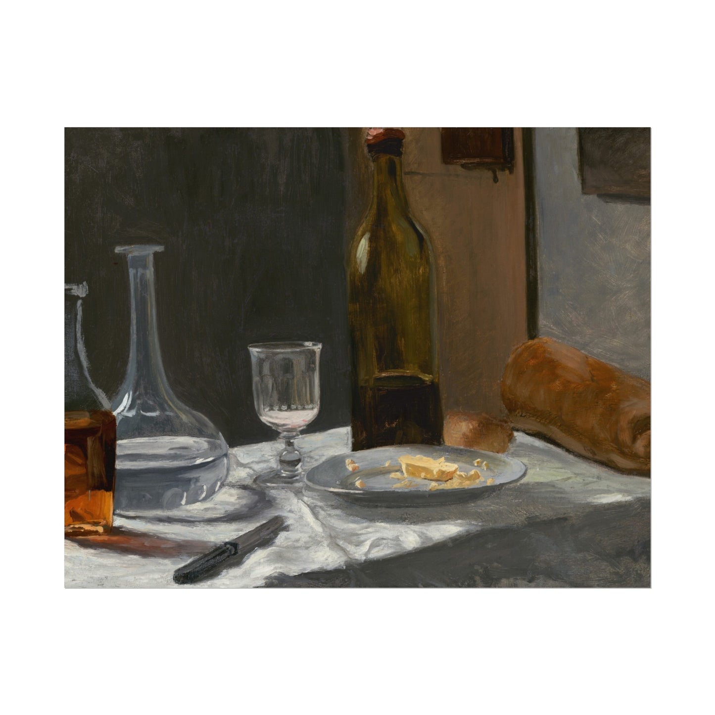 Wine and Bread Still Life