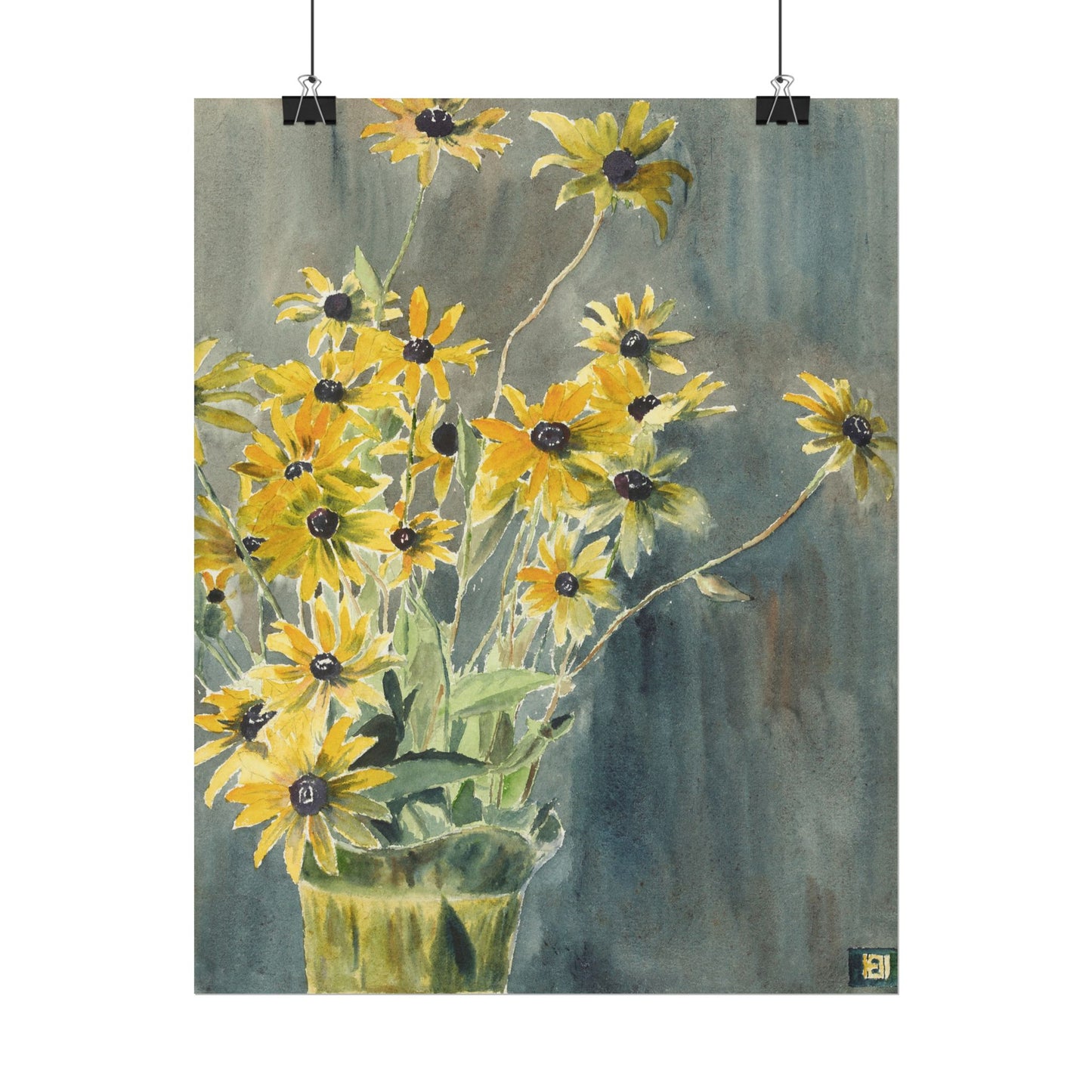 Vase with Black-Eyed Susans