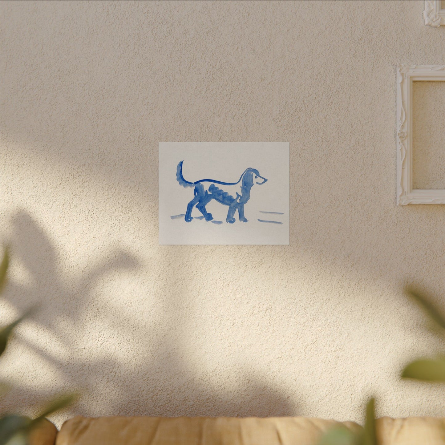 Watercolor Dog Poster - Textured Art for Pet Lovers