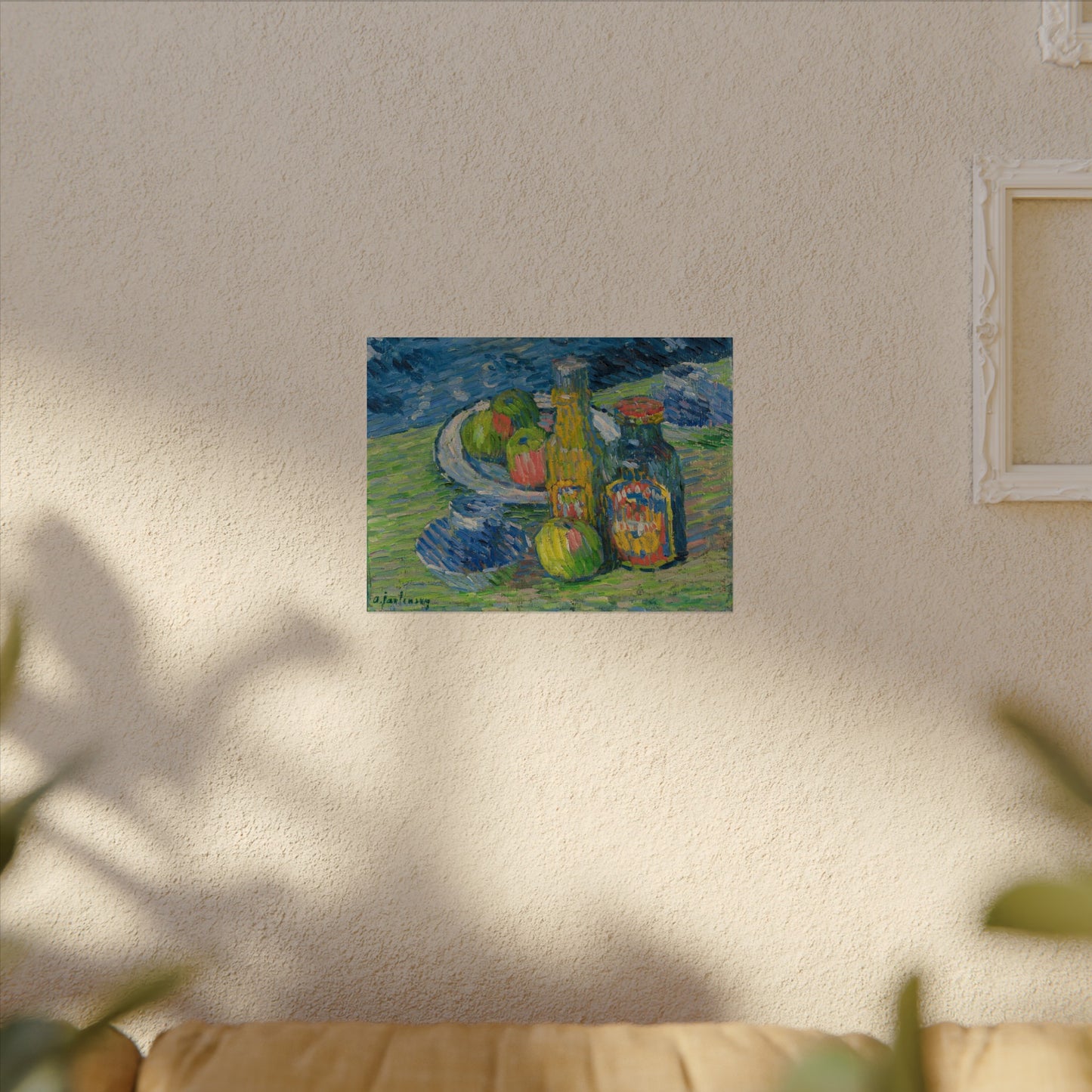 Fruit and Bottles Still Life