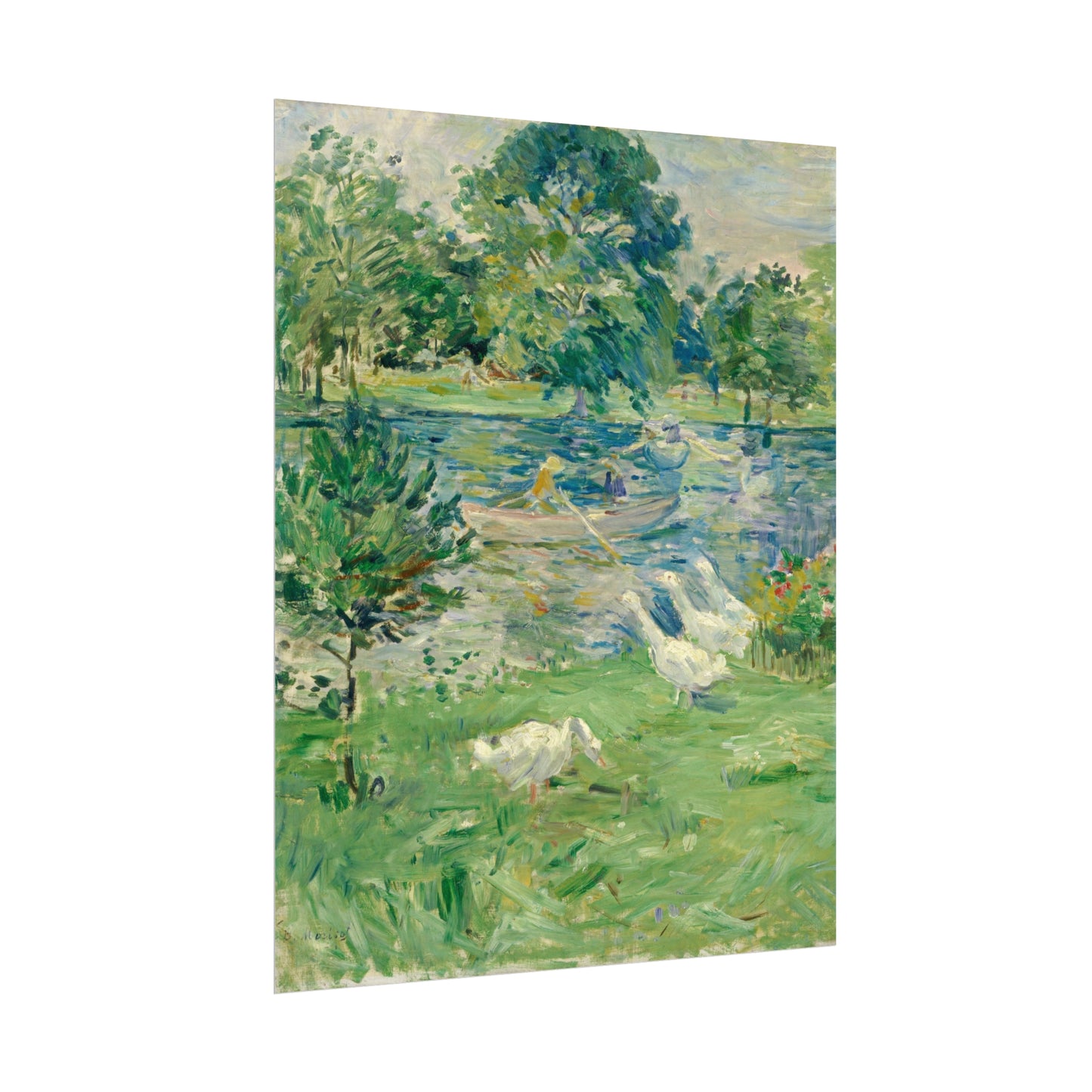 Girl in a Boat with Geese