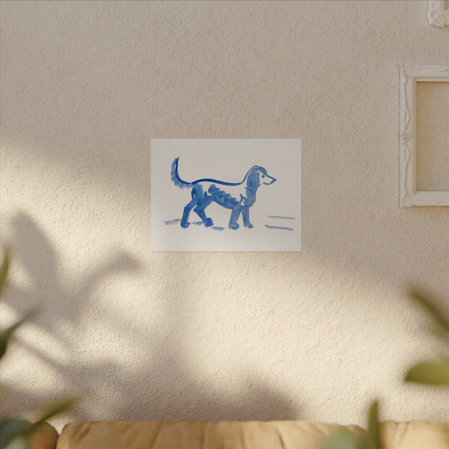 Watercolor Dog Poster - Textured Art for Pet Lovers