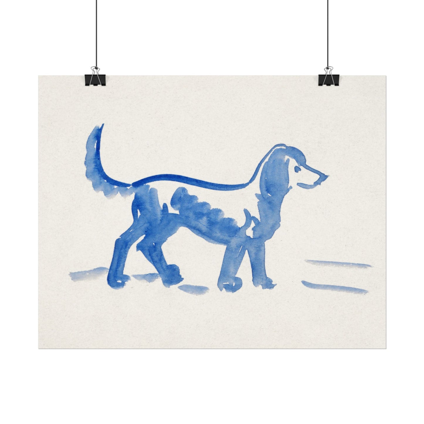 Watercolor Dog Poster - Textured Art for Pet Lovers