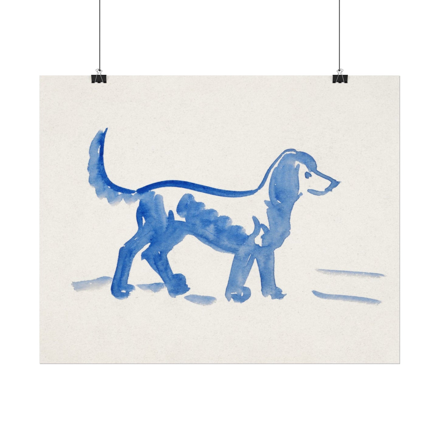 Watercolor Dog Poster - Textured Art for Pet Lovers