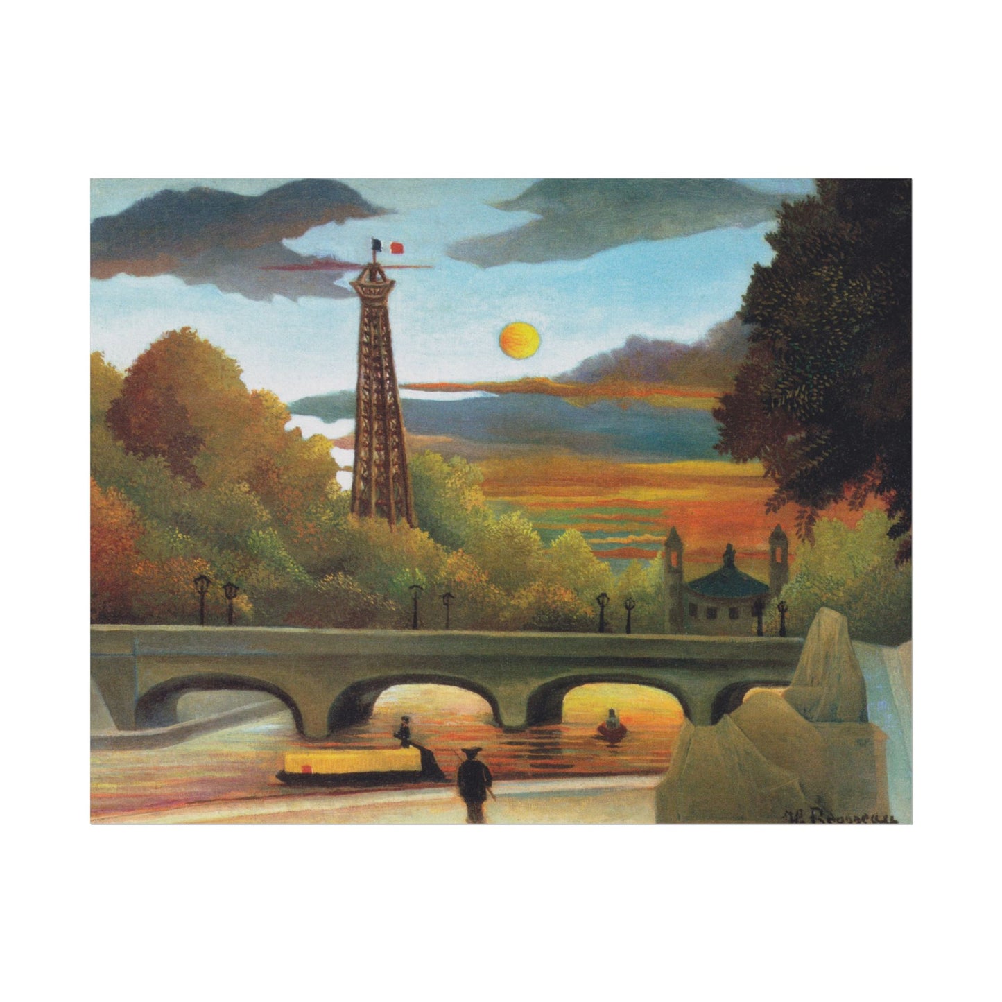 Seine and Eiffel Tower at Sunset