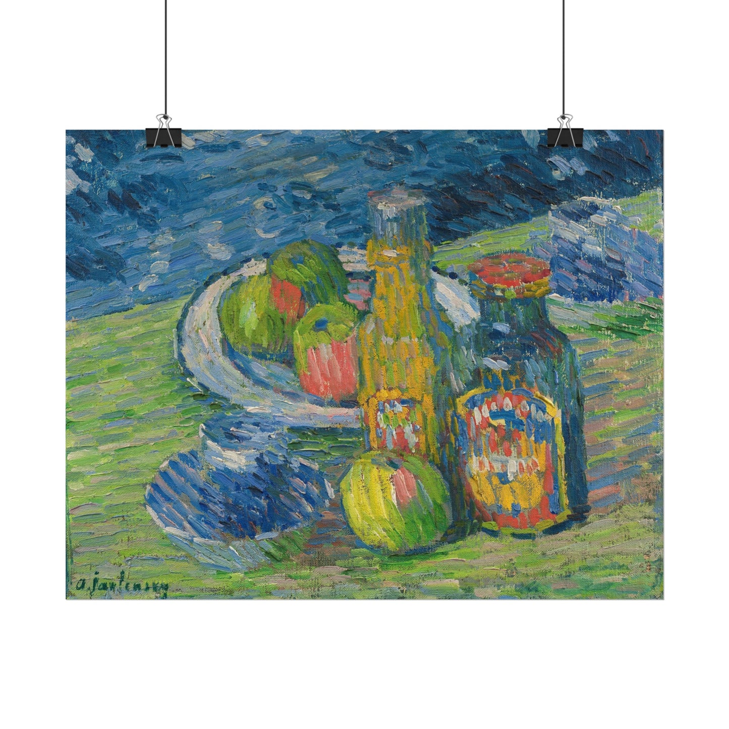 Fruit and Bottles Still Life