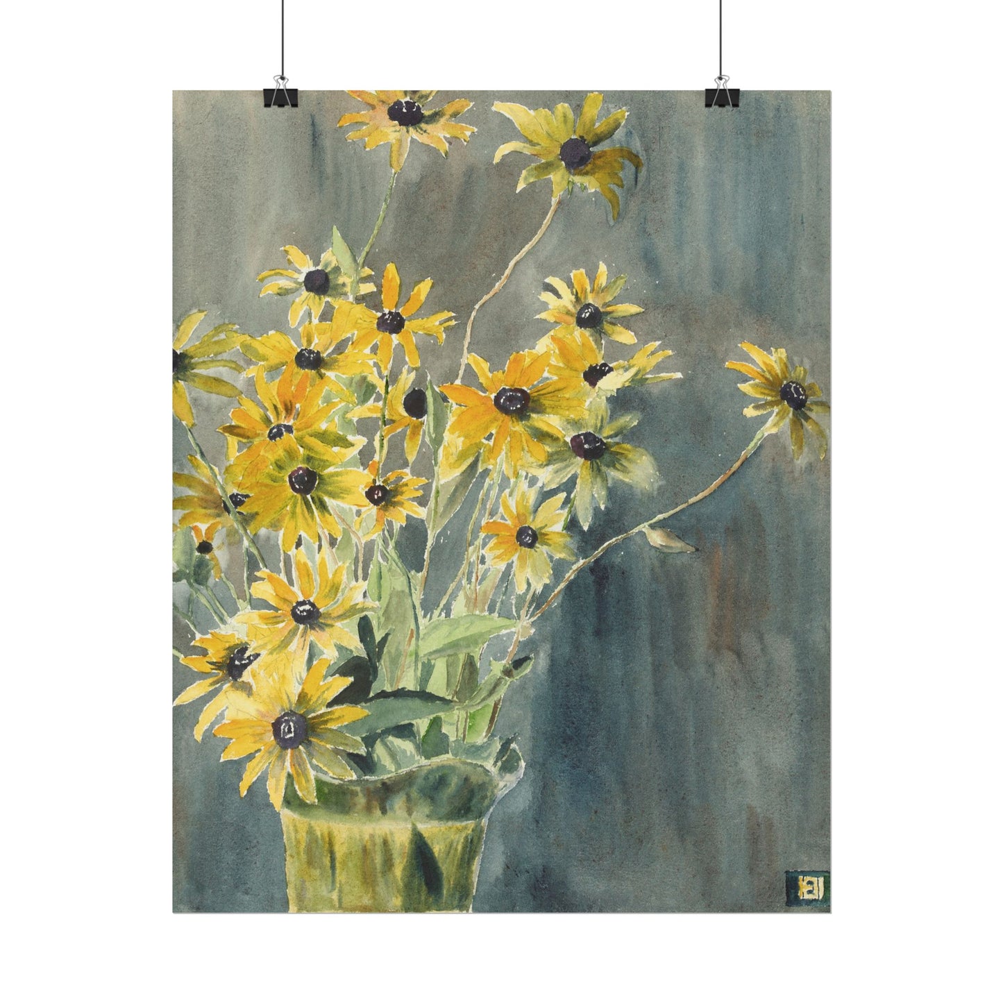 Vase with Black-Eyed Susans