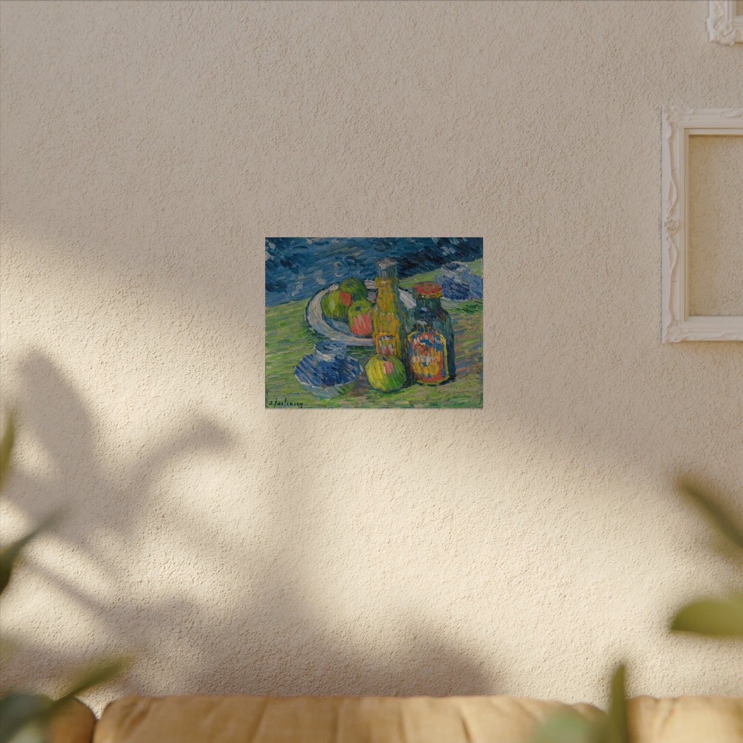 Fruit and Bottles Still Life