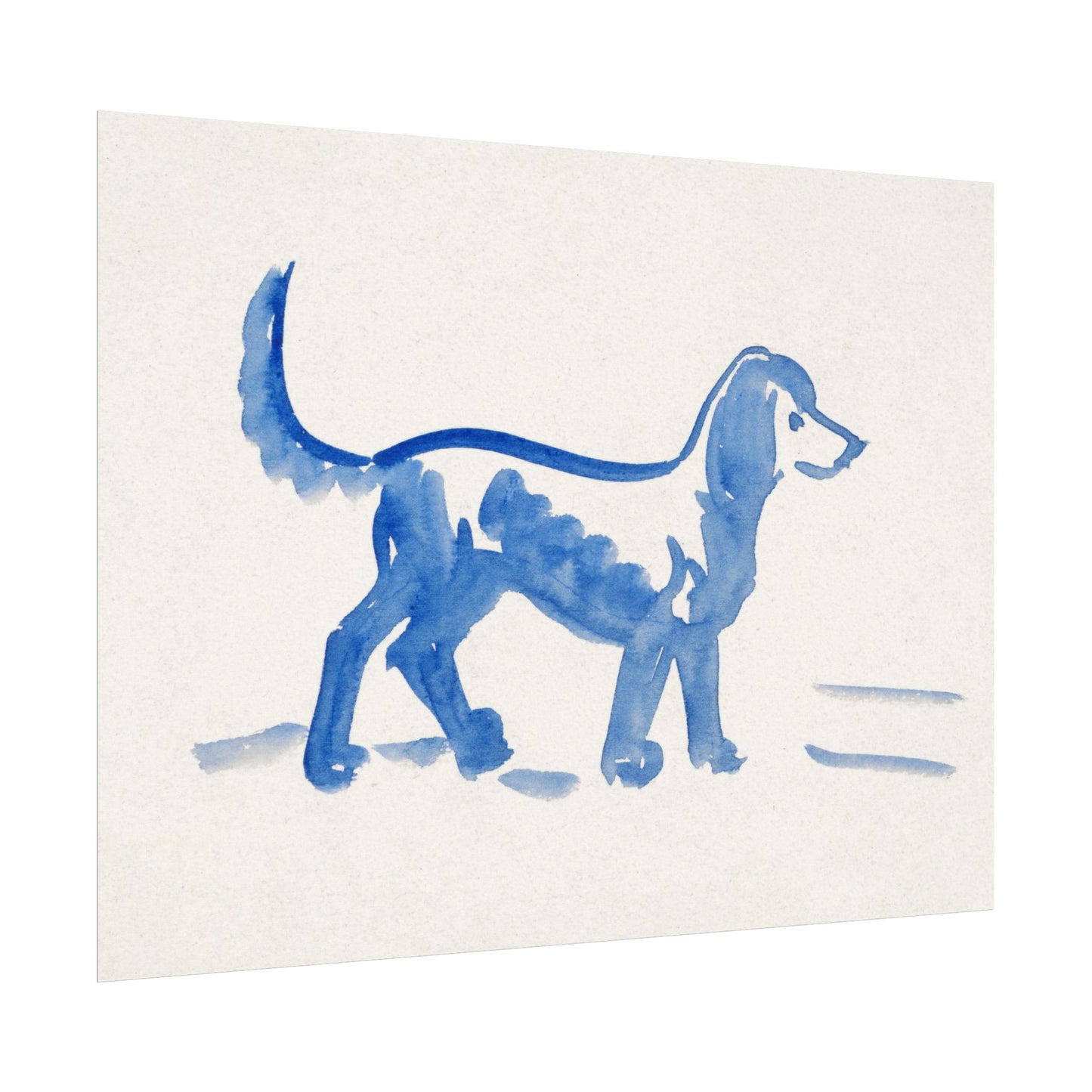 Watercolor Dog Poster - Textured Art for Pet Lovers