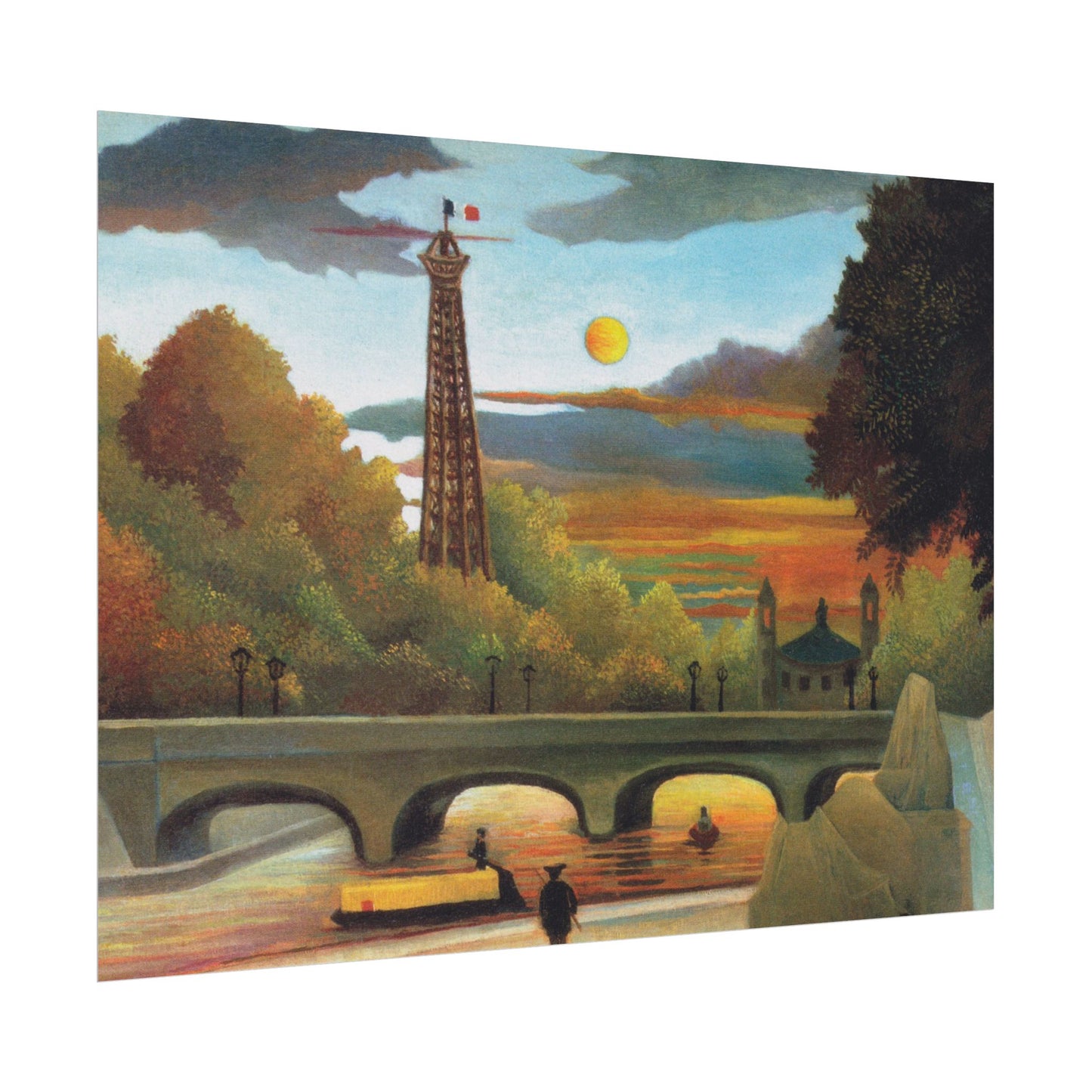 Seine and Eiffel Tower at Sunset