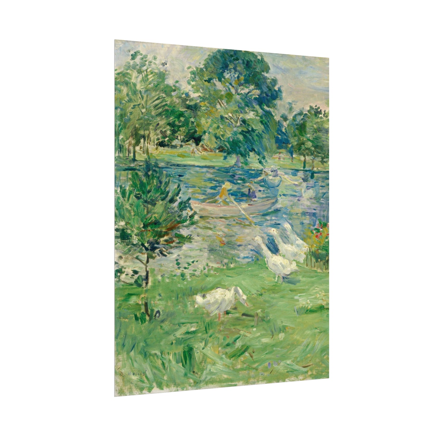Girl in a Boat with Geese