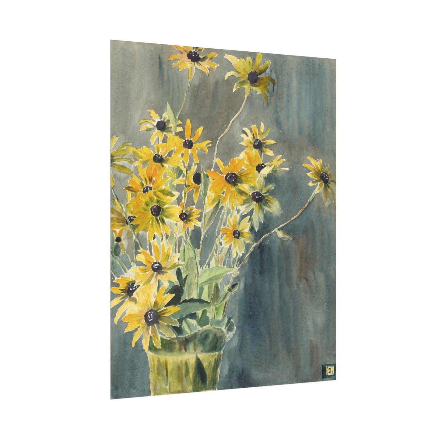 Vase with Black-Eyed Susans