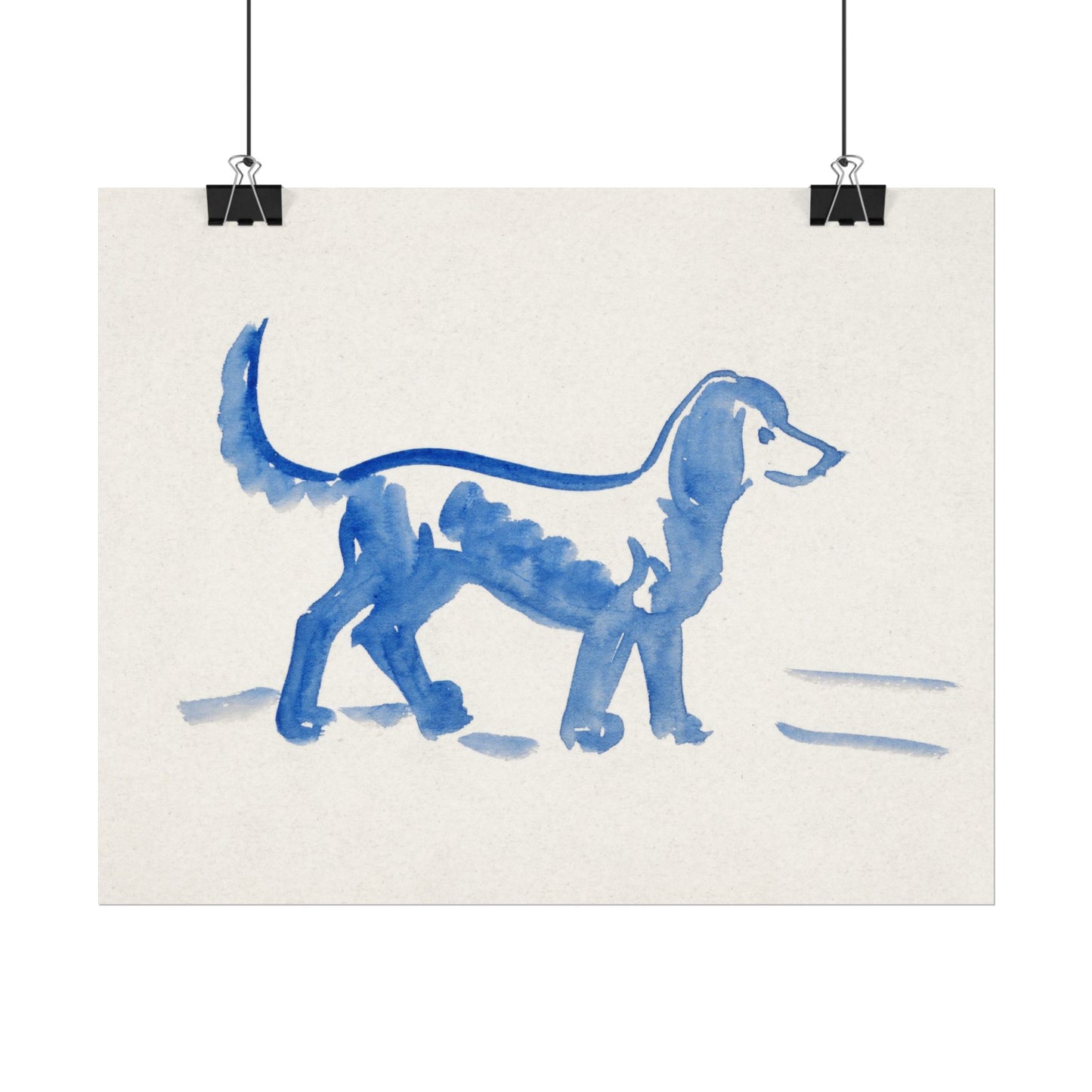 Watercolor Dog Poster - Textured Art for Pet Lovers