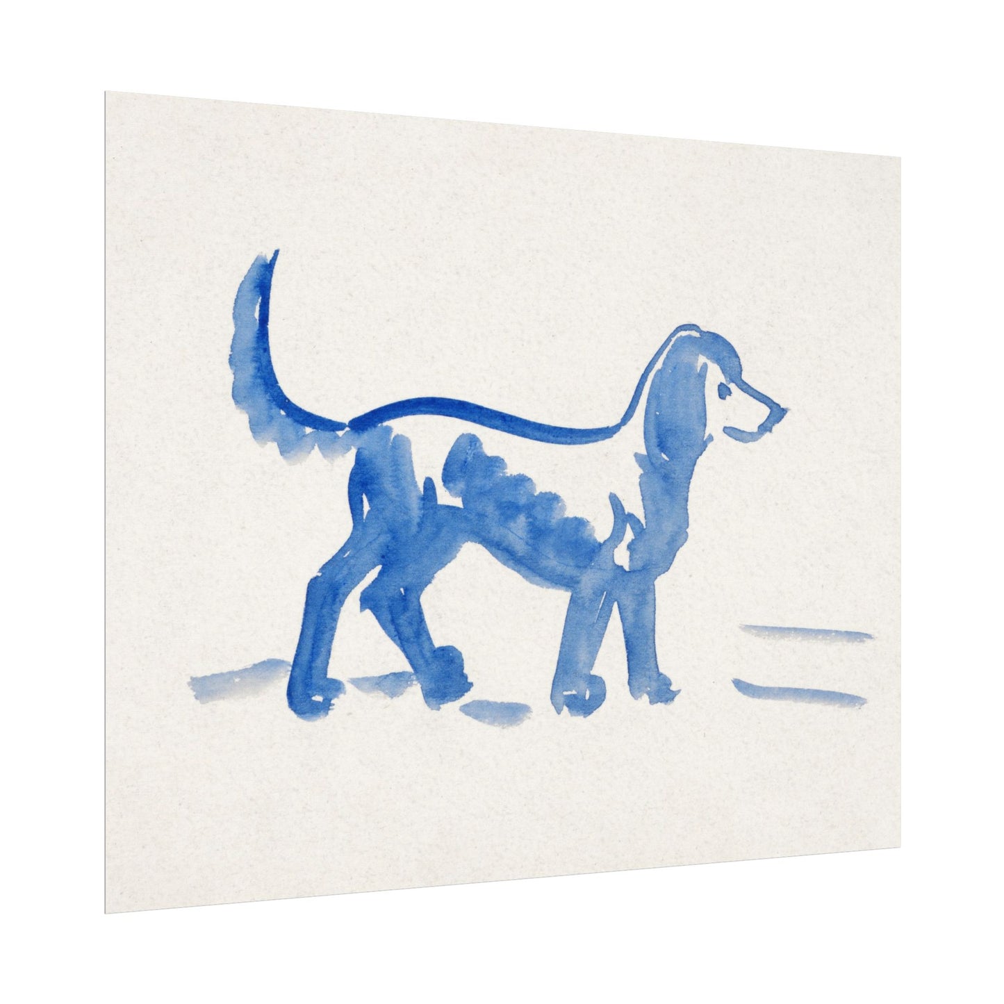Watercolor Dog Poster - Textured Art for Pet Lovers