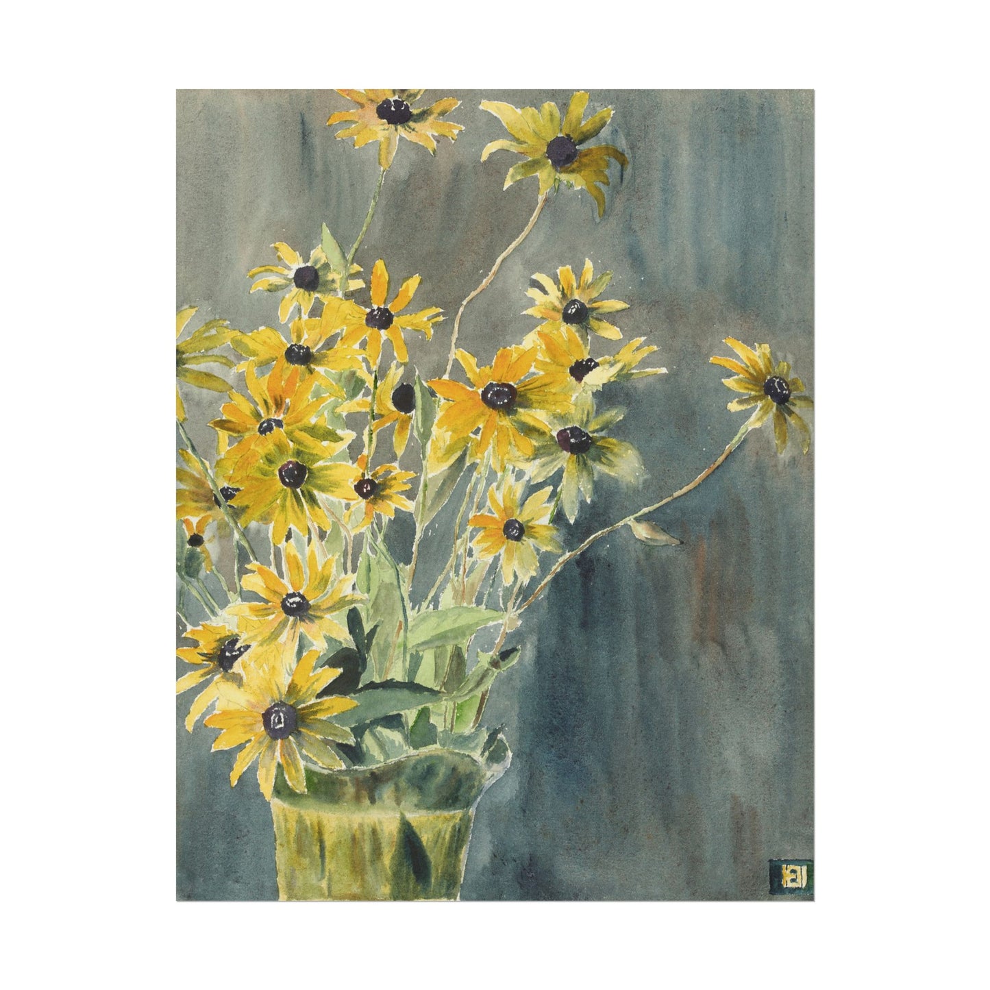 Vase with Black-Eyed Susans
