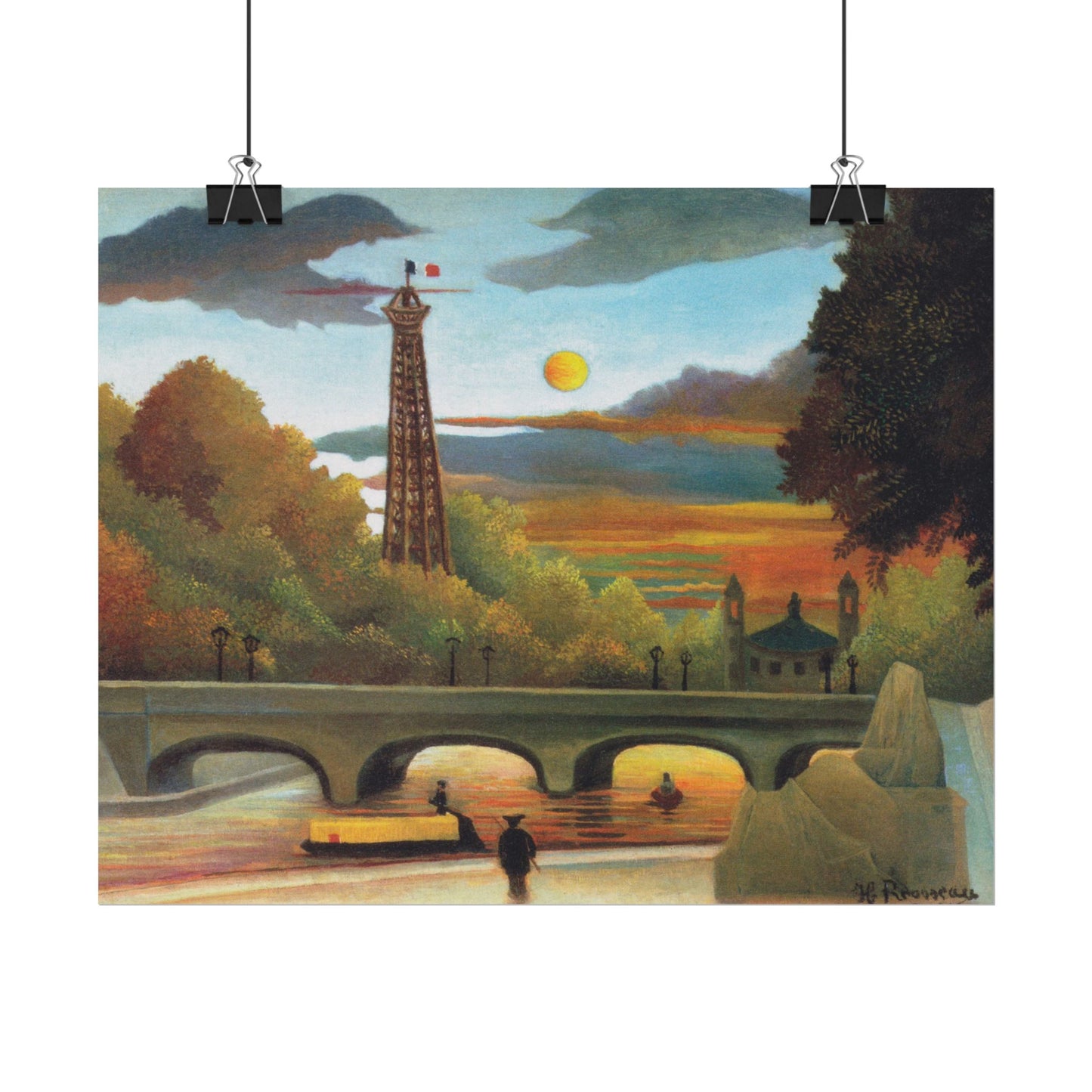 Seine and Eiffel Tower at Sunset