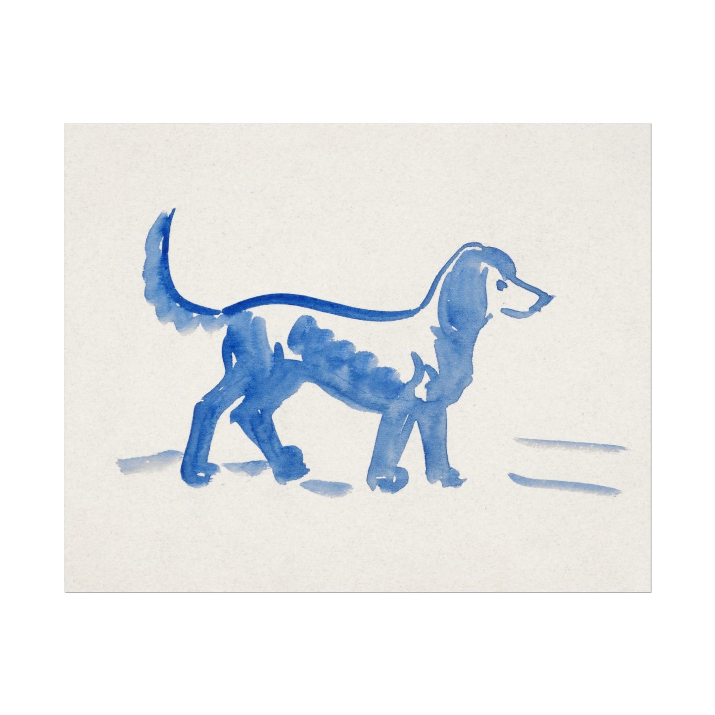 Watercolor Dog Poster - Textured Art for Pet Lovers