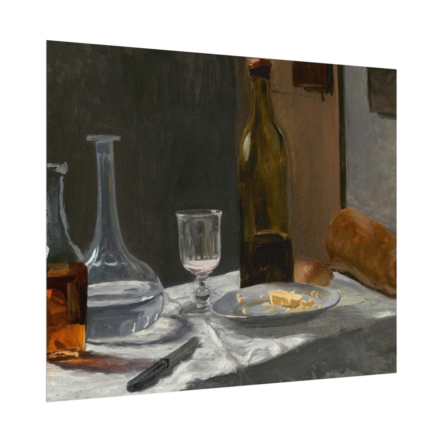Wine and Bread Still Life