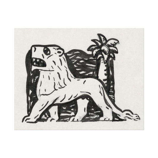 Lion and Palm Tree