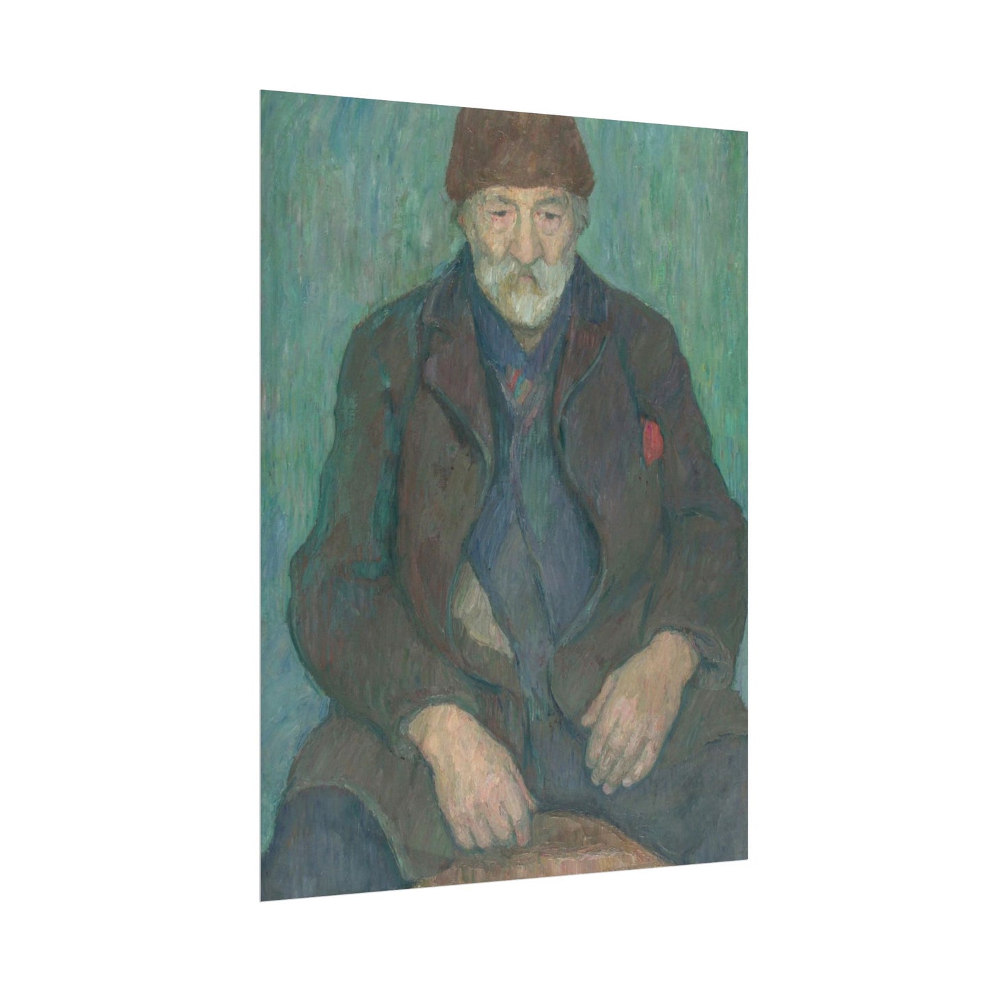 Man Wearing a Fur Cap