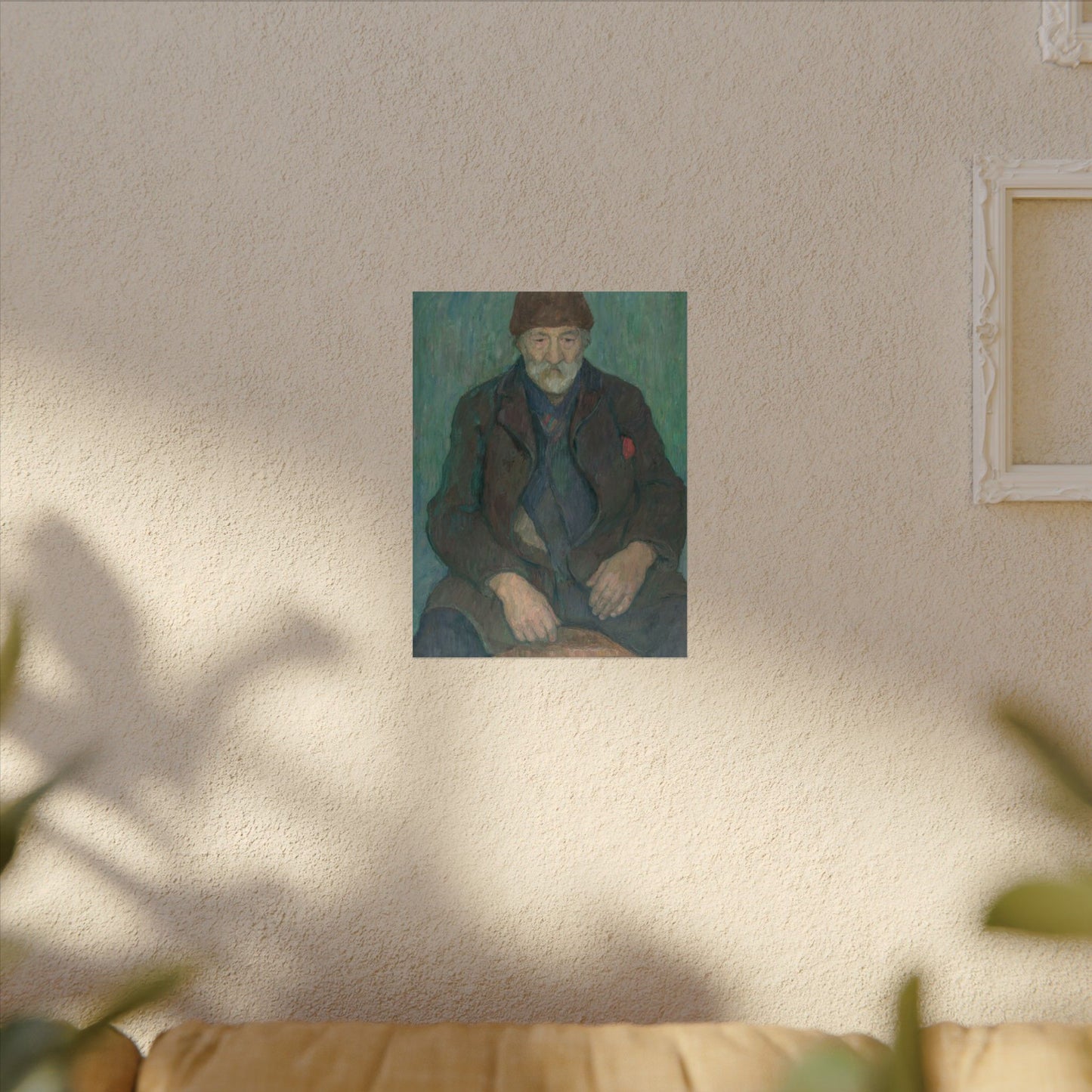 Man Wearing a Fur Cap