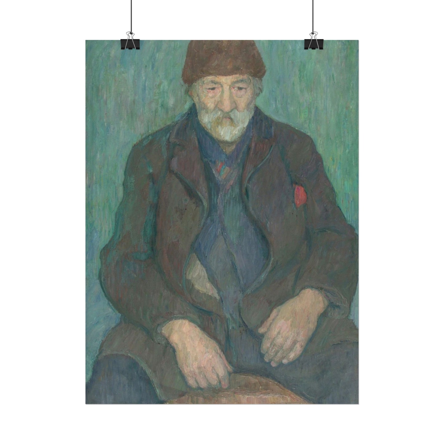Man Wearing a Fur Cap