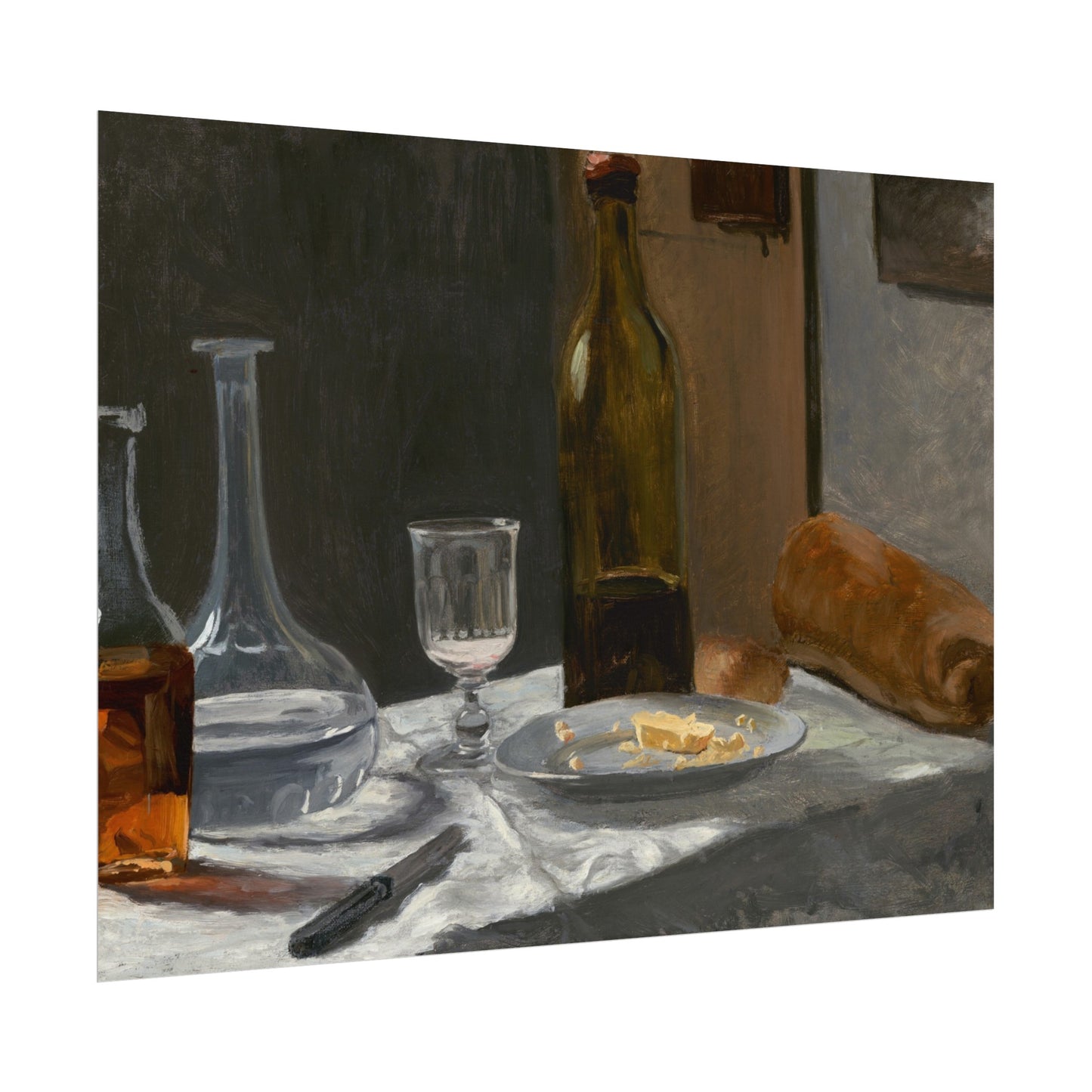 Wine and Bread Still Life