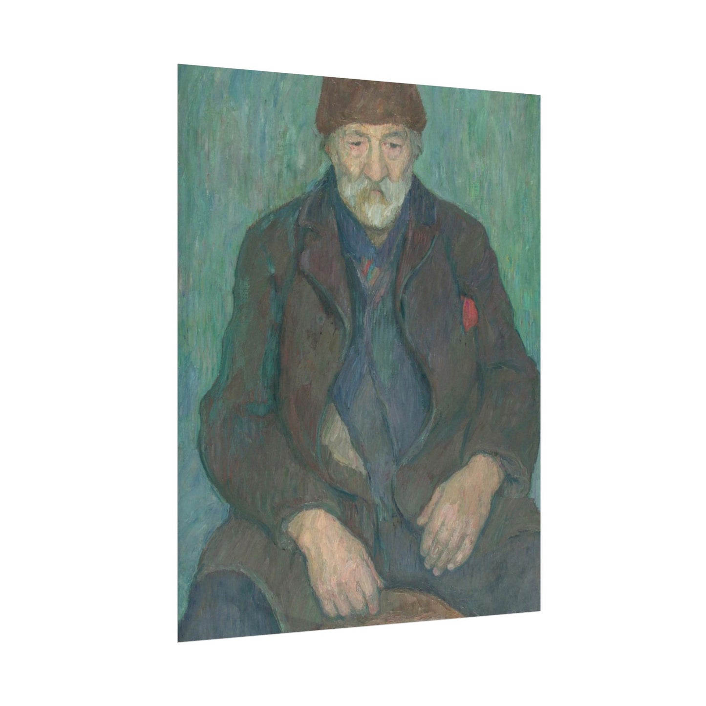Man Wearing a Fur Cap
