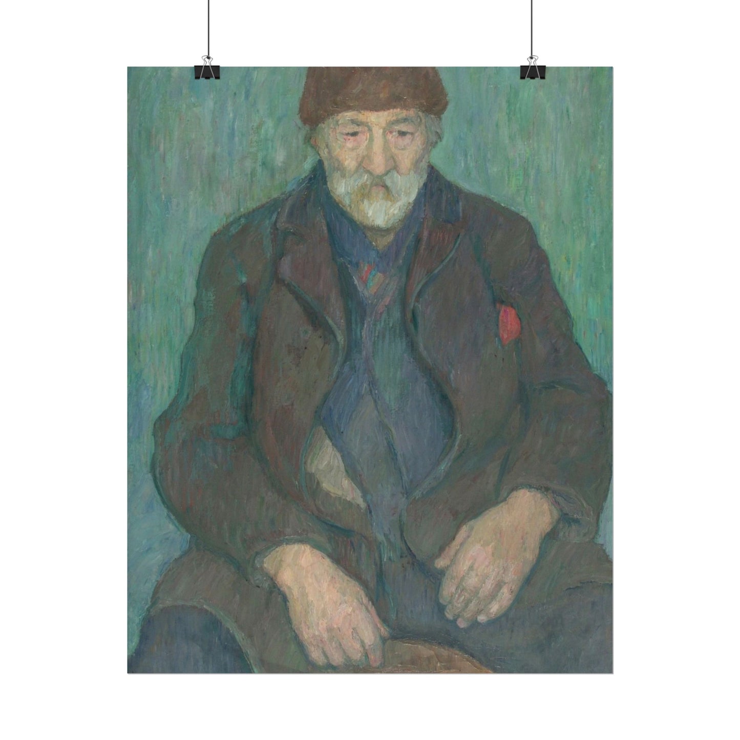 Man Wearing a Fur Cap