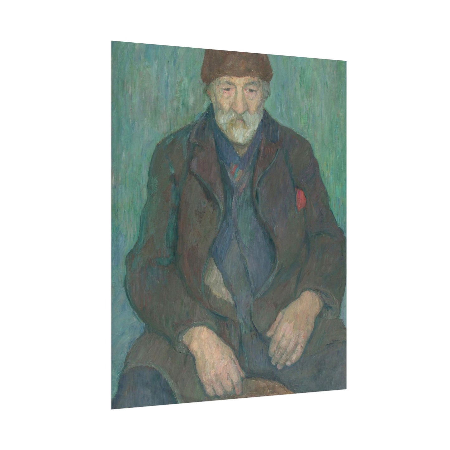 Man Wearing a Fur Cap