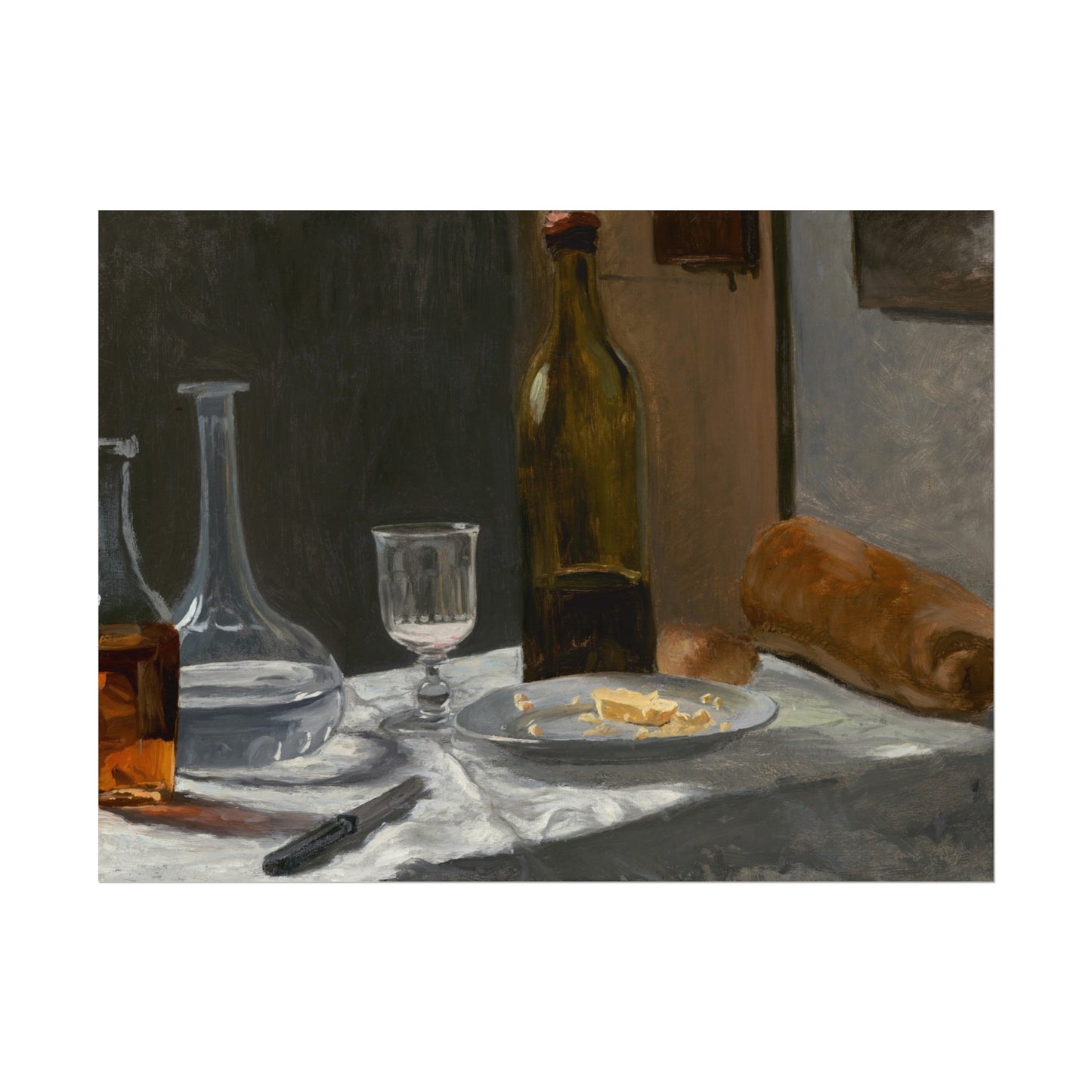 Wine and Bread Still Life