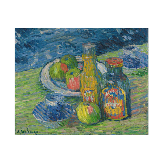 Fruit and Bottles Still Life