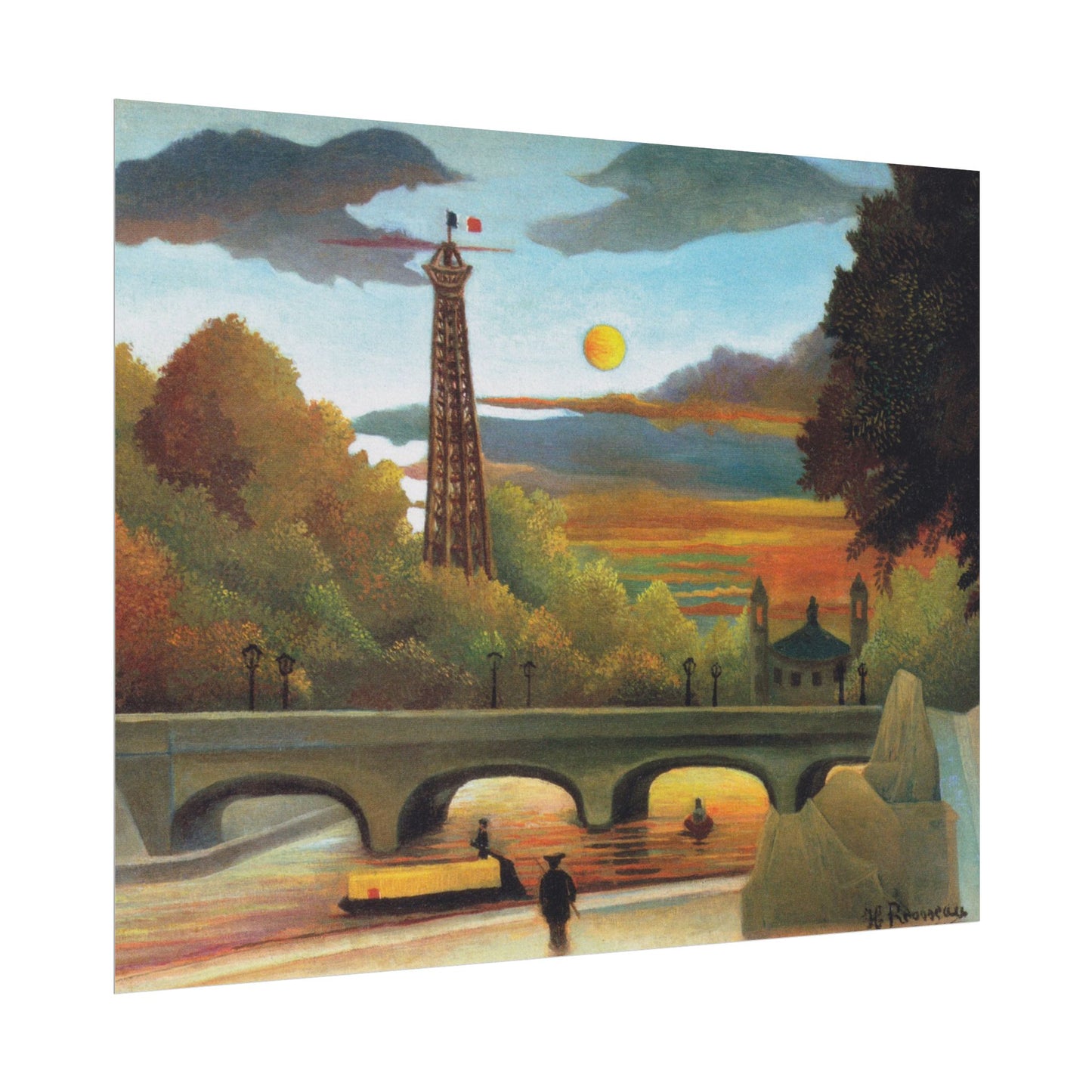 Seine and Eiffel Tower at Sunset