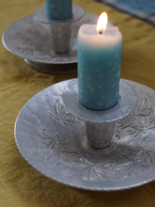 Hand Forged Aluminum Candle Holders