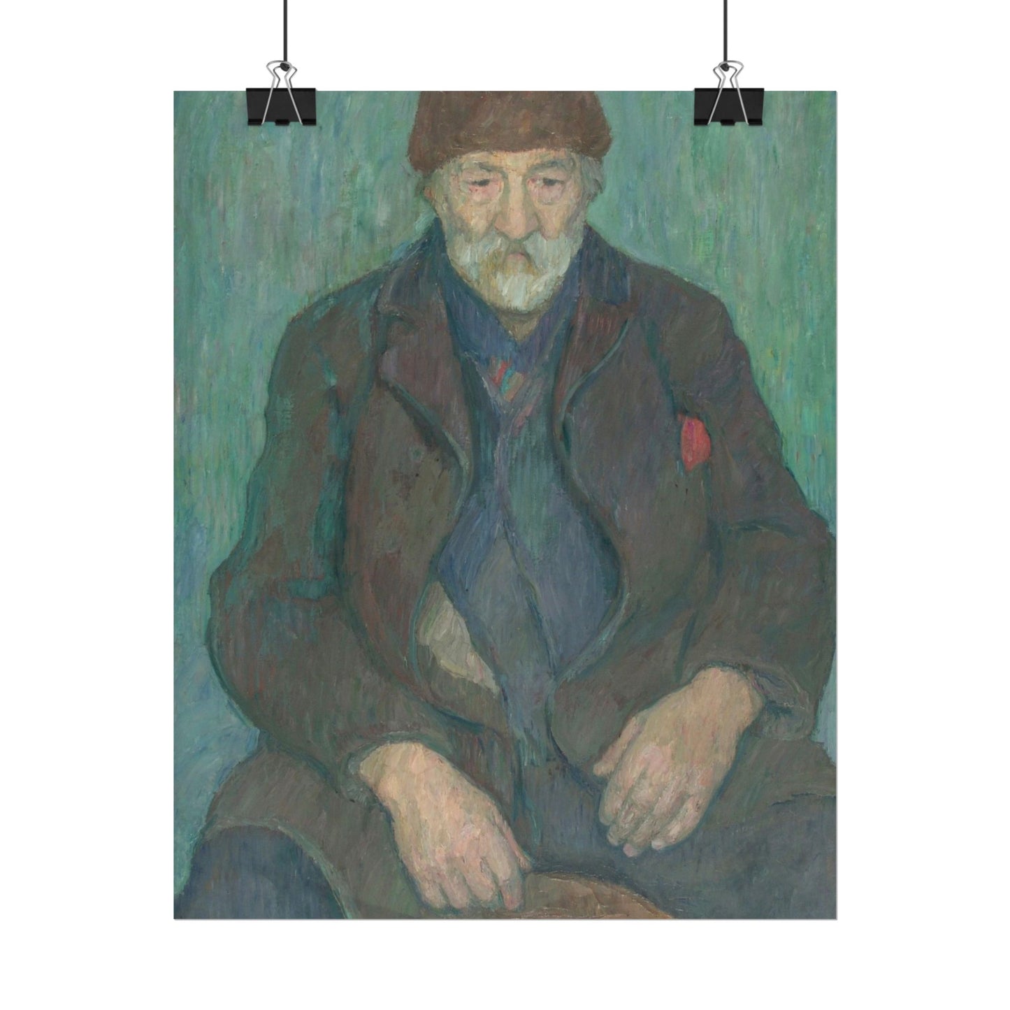Man Wearing a Fur Cap